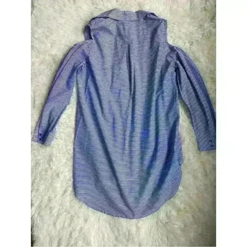 Soft Surroundings cold shoulder button down collared tunic.  Size M. - Picture 5 of 6
